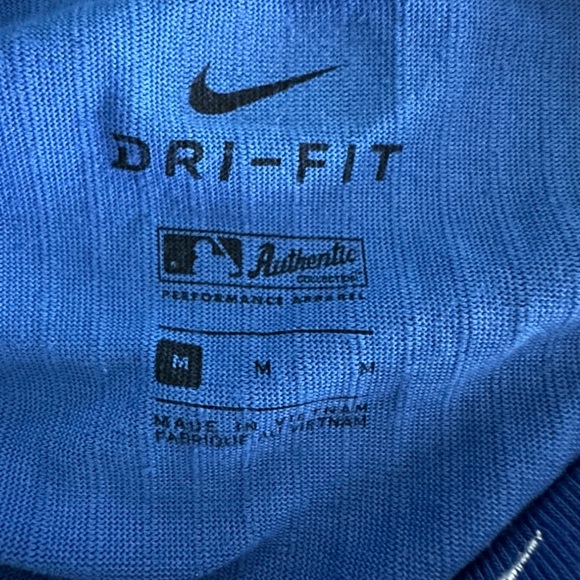 Nike MLB Long Sleeve Pullover Dri Fit AA9782 Men Size M Blue Gray Authentic - Picture 5 of 5